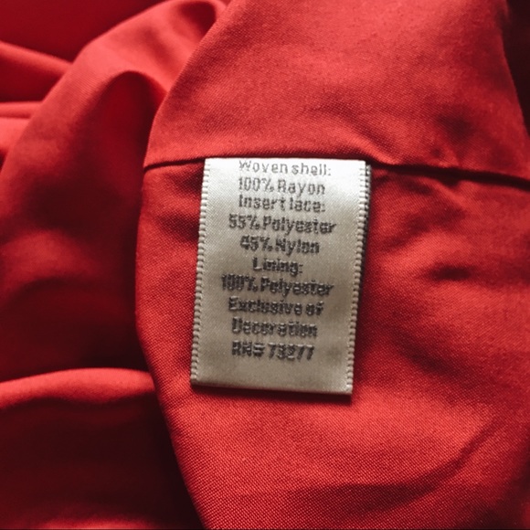 Lauren Conrad red lace trim dress - Picture 7 of 7